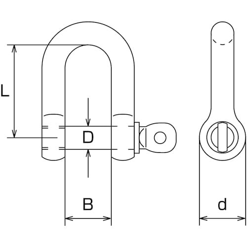 水本 アルミシャックル(ブラウン) 呼び6mm