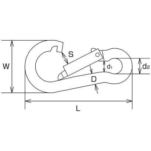 水本 チェーン用パーツ スナップフックB型 線径4