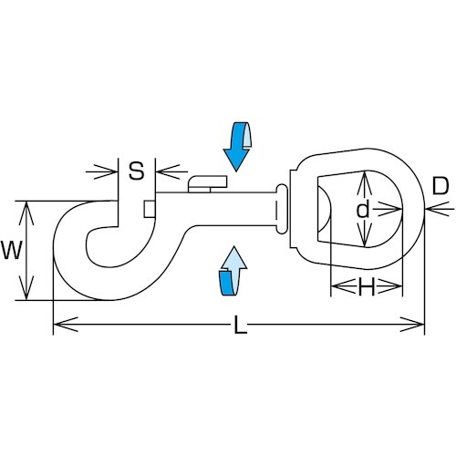 水本 ナスカン(クロームメッキ) 全長63mm