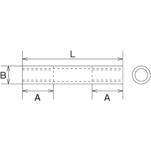 水本 パイプナット(ミリネジ) 全長50mm