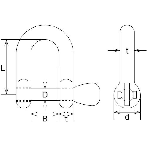 水本 ロッキングピンシャックル 呼び4mm