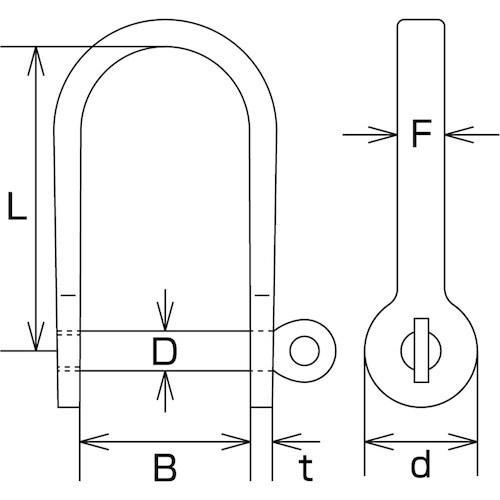 水本 ビッグ半丸シャックル 呼び8mm