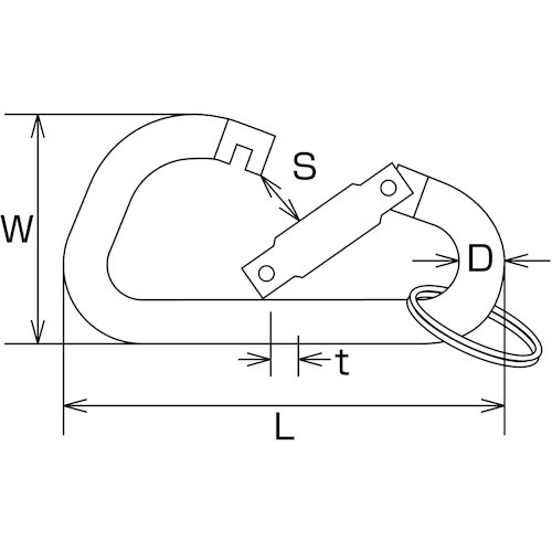 水本 アルミカラーフック(シルバー) 線径6mm