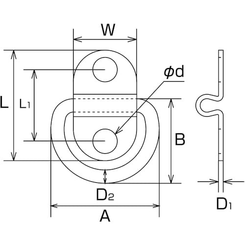 水本 グランドフック(TFB) 25mm×13mm