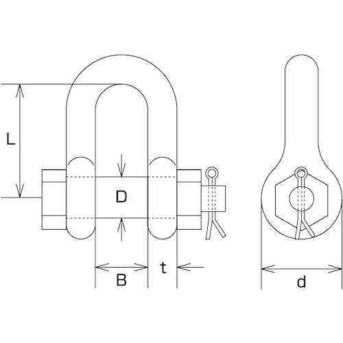 水本 JIS型シャックル(SB型) 呼び18mm