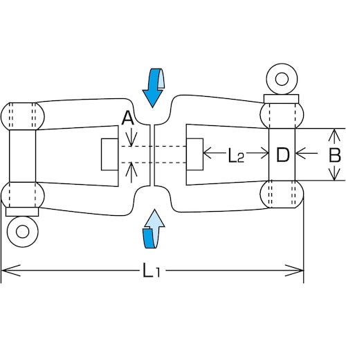 水本 ダブルシャックル 全長149mm