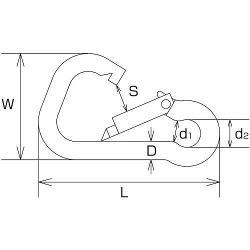 水本 スナップフックBD型 線径5mm