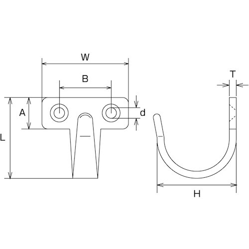水本 シートフックD型 長さ44mm