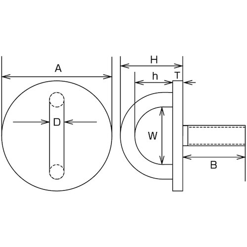 水本 ネジ込みラウンドアイ(アンカープラグ付) 捻