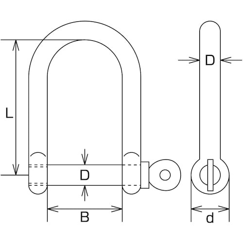 水本 ロングワイドシャックル 呼び8mm