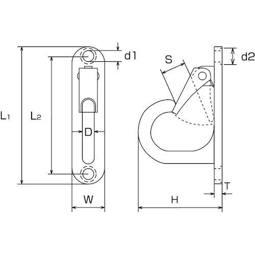水本 ラブフック 曲面用 全長105mm