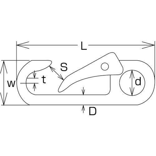 水本 スナップフックDA型 長さ86mm