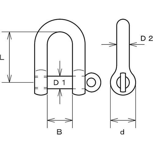 水本 ネジシャックル 呼び5mm