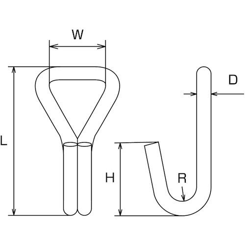 水本 ワイヤーフックBFT型 全長71mm×幅26