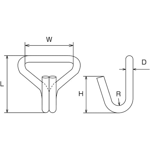 水本 ワイヤーフックBFT型 全長55mm×幅46