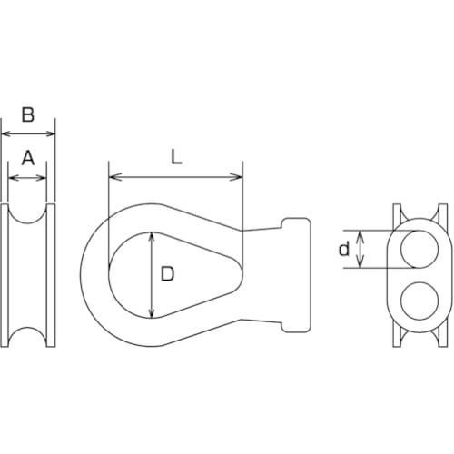 水本 ロープシンブル 適合ロープ径6mm 奥行16