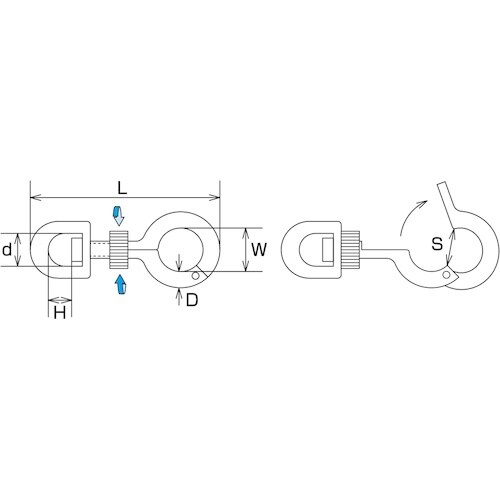 水本 オープンナスカン 長さ56mm