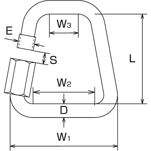 水本 ステンレス 台形リングキャッチ 線径7mm