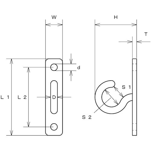 水本 ステンレス プレートフック (ツイスト) 7