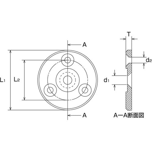 水本 ステンレス 片面ドア取手用座金(表付け用)