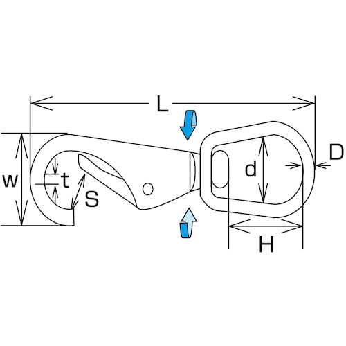 水本 スイベルスナップ 全長118mm