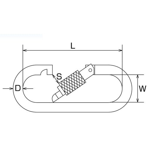 水本 ステンレス プチカラビナ(環付) 黒色塗装