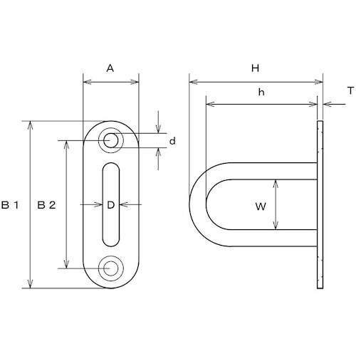 水本 パッドアイ 15mm×45mm