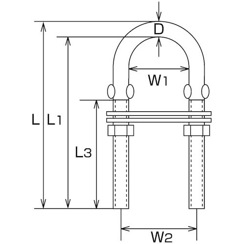 水本 UボルトC型 内幅25mm