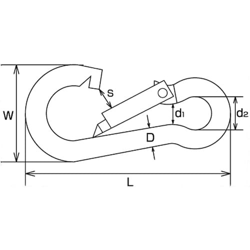水本 アルミスナップフック(グリーン) 線径5mm