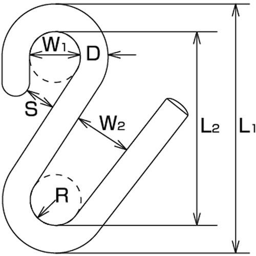 水本 ペリカンSフック 線径8mm