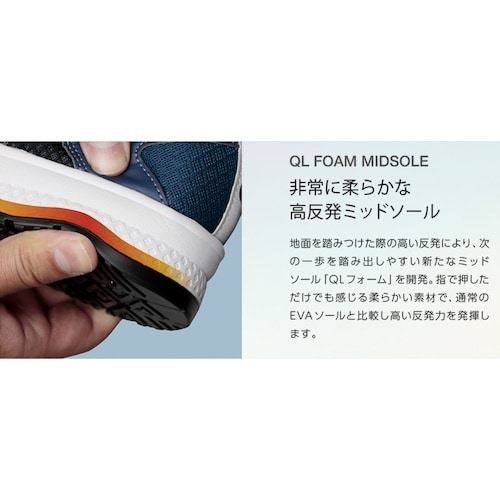 ミドリ安全 高反発ソール 先芯入りスニーカー QL