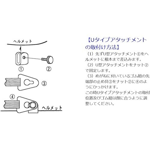 ミドリ安全 簡易ゴーグル MG−281 U金具付