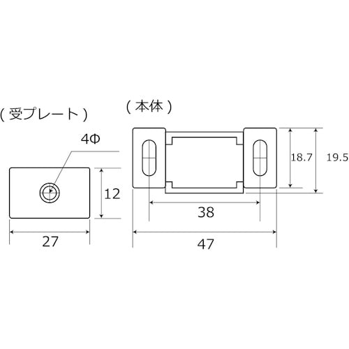 WAKI マグネットキャッチ茶 BH−659 PC