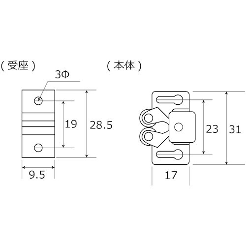 WAKI ローラーキャッチ BH−654 ステン