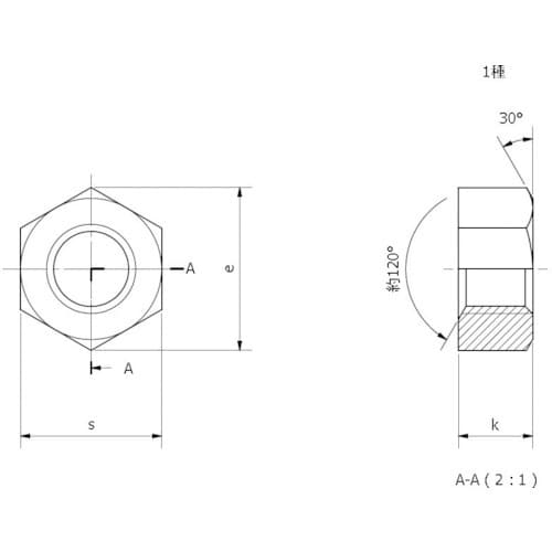 YAHATA 六角ナット 1種 生地 M24 (2