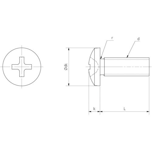 YAHATA 十字穴付バインド小ねじ全ねじ ニッケ