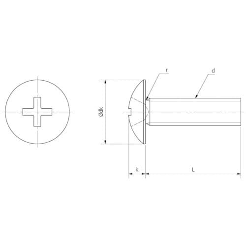 YAHATA 十字穴付トラス小ねじ全ねじ ユニクロ