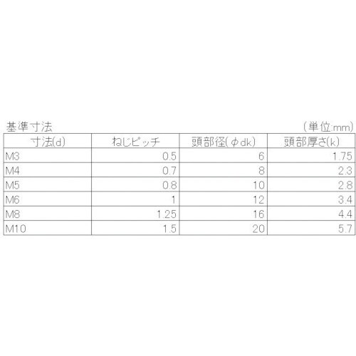 YAHATA 十字穴付皿小ねじ全ねじ 生地 M10
