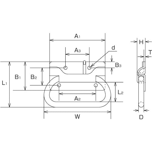 水本 ステンレス トランク取手 86mm×46mm