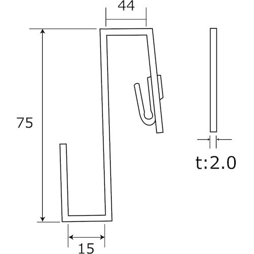 WAKI ズレにくいZ型フック BK−409 37