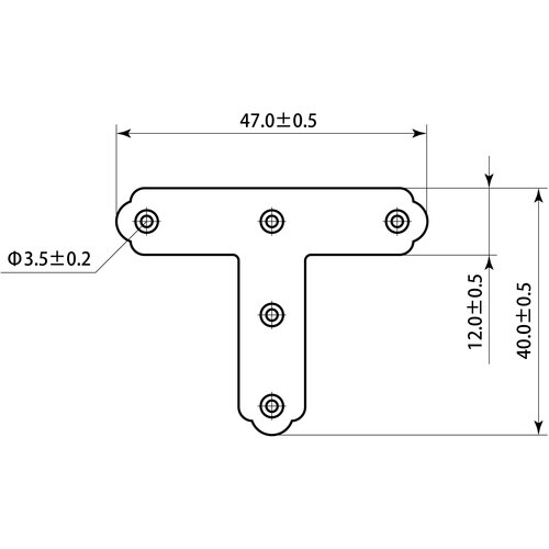 WAKI カラー隅金 T型 ML321 クロ 46