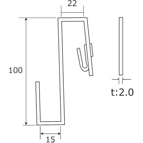 WAKI ズレにくいZ型フック BK−410 15