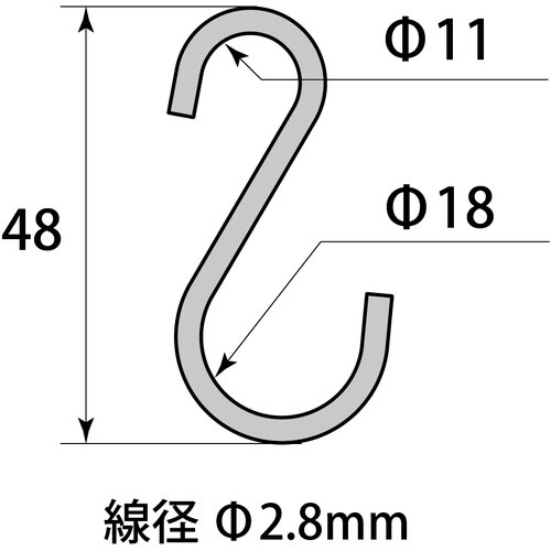 WAKI カラーSカン ML877 48MM クロ