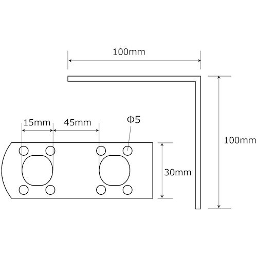 WAKI 補助金具ユニクロL型 BS−773 30