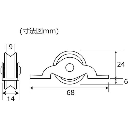 WAKI ローラー戸車 平 SH−426 30MM