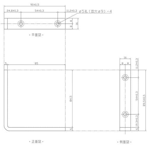 WAKI ステン バレット隅金 BK−116 90