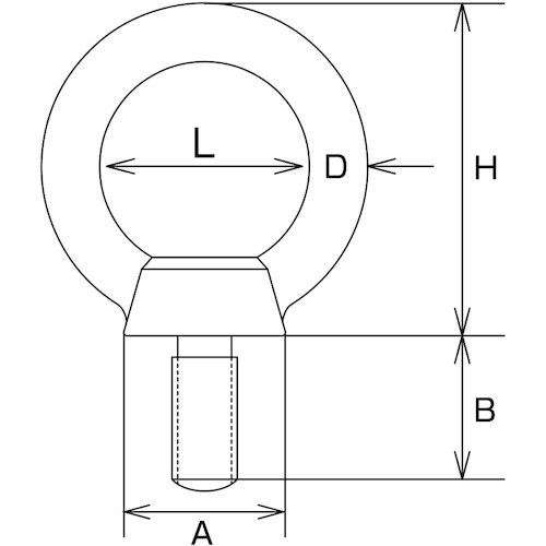 水本 ステンレス 鍛造製アイボルトミリネジ 捻子径