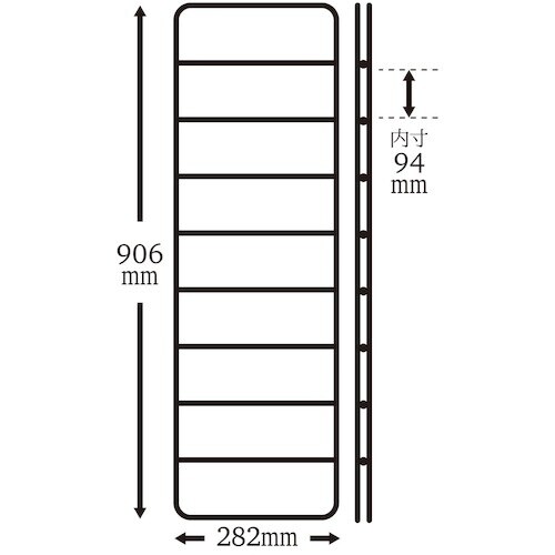 WAKI 棚パネル 黒 DL−931 906x28