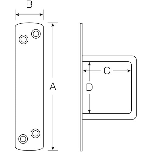 WAKI 座付カンヌキ黒 通 BK−1002 36
