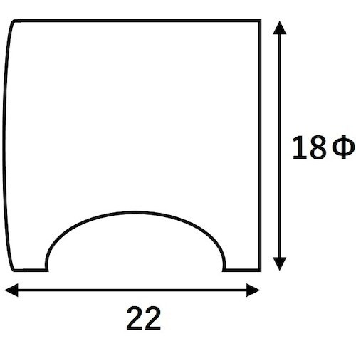 WAKI Cカットつまみ BH−1135 18mm